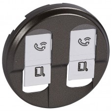 Legrand Celiane Графит Накладка розетки RJ-45 двойная 64936