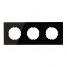 ABB SKY Moon Стекло чёрное Рамка 3-постовая 2CLA867300A3101 (8673 CN)