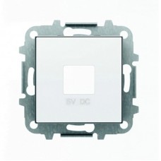 ABB SKY Альпийский белый Накладка для механизмов зарядного устройства USB, арт.8185 2CLA858500A1101 (8585 BL)