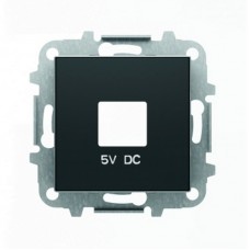 ABB SKY Чёрный бархат Накладка для механизмов зарядного устройства USB, арт.8185 2CLA858500A1501 (8585 NS)